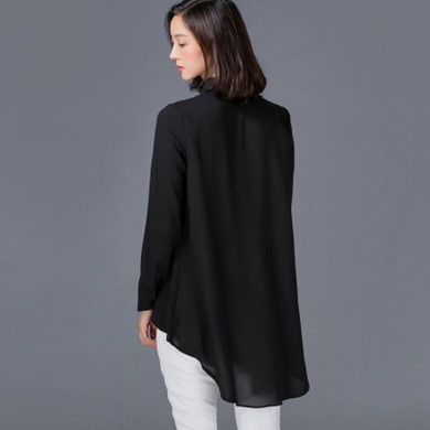 Fashion Blouse Shirt Women Chiffon Blusas 2017 New Long Sleeve Fake Two Piece Shirts Fashion Korean Style Women Tops Clothing
