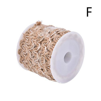 Home Spool Festival Scrapbooking DIY Craft Vintage Natural Hessian Jute Twine Rope Wedding Party Burlap Ribbon Decor 5M