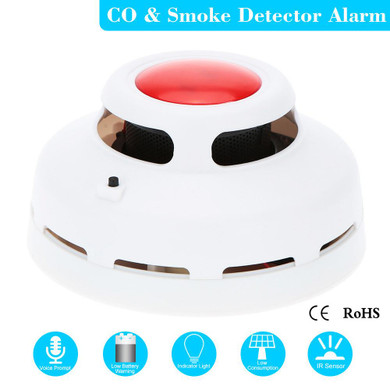 Home Security Stable Standalone Combination Carbon Monoxide Detector Test  Gas Alarm Sensor High Sensitive CO & Smoke Detector