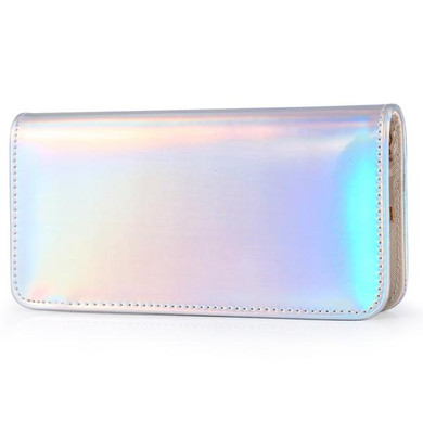 Hologram Zipper Clutch Wallet Women Long Wallets Money Purse Female Slim Wallet Organizer Card Holder Phone Coin Purse