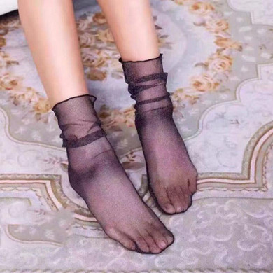 Hollow Out Socks Mesh Stars Women Thin Socks Slim Fishnet Socks Hosiery