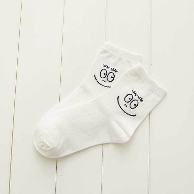 Hipster Cartoon Emoji Smile Cotton Socks Women Fashion Cute Patterned Short Socks Harajuku Casual White Art Ankle Socks Female