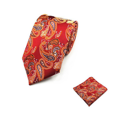 Beirut Design Silk Tie and Handkerchief Set