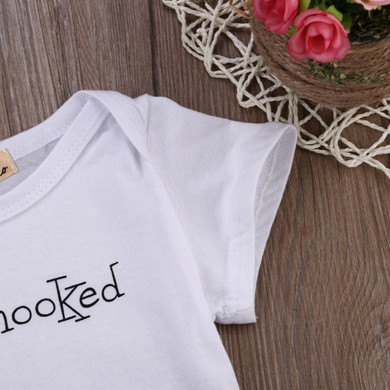 2017 Newborn Baby Boy Girl Clothes Hooked Daddy's Heart Babygrows Playsuit Rompers