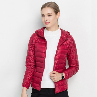 2017 New Women Winter Jacket Ultra Light White Duck Down Jacket Fashion Warm Slim Hooded Down Coat for Women Portable Overcoat