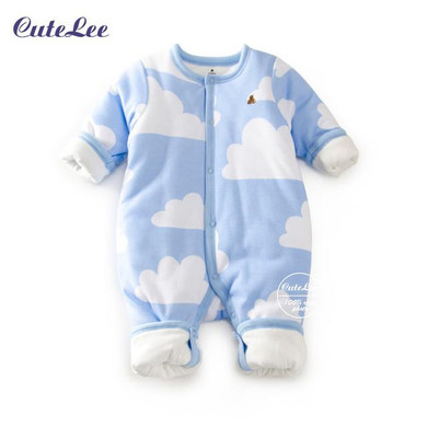 Baby winter infant cotton filling thick snowsuit  keep warm newborn baby girl boys soft clothes snowsuit for boys winter coats