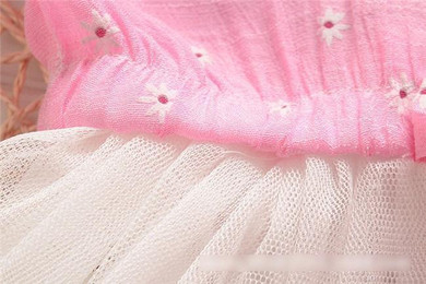 Baby Toddler Kids Girls Dress Children Clothing Pink Girl Dresses Clothes Princess BowKnot Lace Tutu Summer Costume 0-3Years