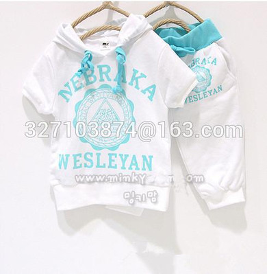 Baby suits girls boys cream 369 short sleeve hoodies pants 2pcs clothing set childrens yellow red summer clothes