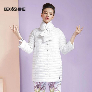 Bekoshine New 2017 Women Warm Winter Coat Fashion Slim Cotton Outwear Ukraine Parka Female Down & Parkas Winter Jacket Women