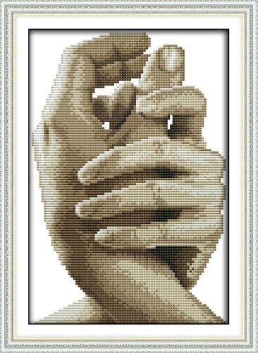 Dreampattern Mutual - hand cross stitch kit DMC color cotton thread 14ct 11ct stitches embroidery DIY handmade needlework