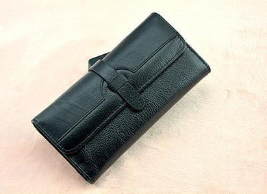 Dreamlizer 100% Genuine Leather Wallet Women Triold Leather Clutch Purse Yong Long Cellphone Bag Wallet Lady Card Holder