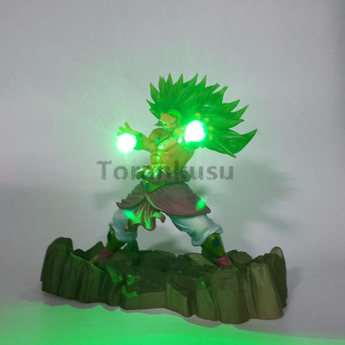 Dragon Ball Z Broly Super Saiyan Power Up Led Lighting Kamehameha Anime Dragon Ball Z DBZ Broly Collectible Model Toy Figurine