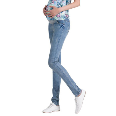 Adjustable Denim Jeans Maternity Pregnancy Clothes For Pregnant Women Elastic Waist Pants Clothing Trousers Maternity Autumn