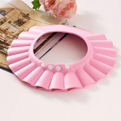 Adjustable Baby Hat Toddler Kids Shampoo Bath Bathing Shower Cap Wash Hair Shield Solid Caps For Children Baby Care