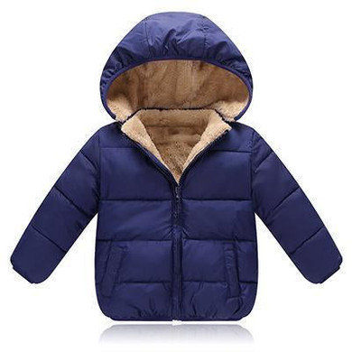 Actionclub Winter Thickening Children Clothing Cotton Hooded Baby Girls Boys Winter Outwear Pure Color Coat Kids Winter Clothing