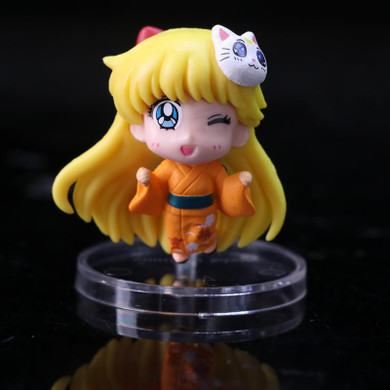 Cartoon Anime Sailor Moon Mars Jupiter Venus Mercury Q Version PVC Action Figure Model Kids Toys Dolls 6pcs/set