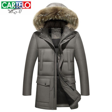 CARTELO New Mens Winter Jacket men's down jacket malle casual warm down parkas hooded collar coat winter down parka clothing