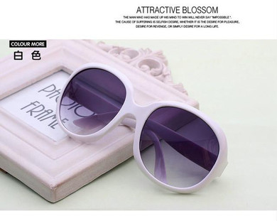 IVE 2016 Fashion Retro Oversized Round Sunglasses Women Brand Designer Sun Glasses Women Glasses Female Goggle Eyeglasses 132
