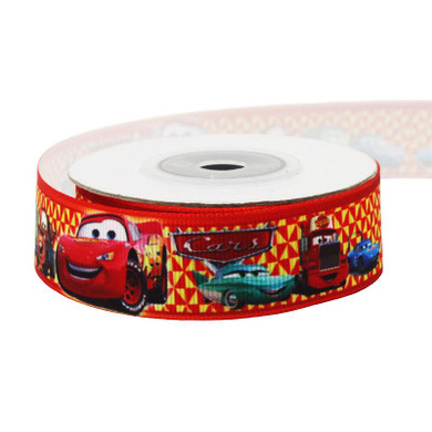 IuBuFiGo ribbon 7/8" Car Printed Grosgrain ribbon 22mm Polyester Cartoon ribbons DIY Handmade 10 yards/lot Tape X10Y100