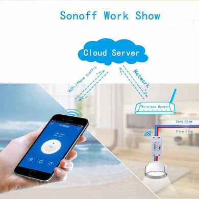 Itead Sonoff Wifi Switch Smart Home dc220v Universal Intelligent Remote Control Smart WiFi Switch Diy Timer Switch 10A/2200W