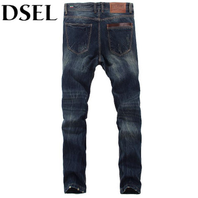 Italian Designer Men Jeans High Quality Denim Straight Fashion Stripe Jeans Men DSEL Brand Distressed Ripped Jeans Men Pants