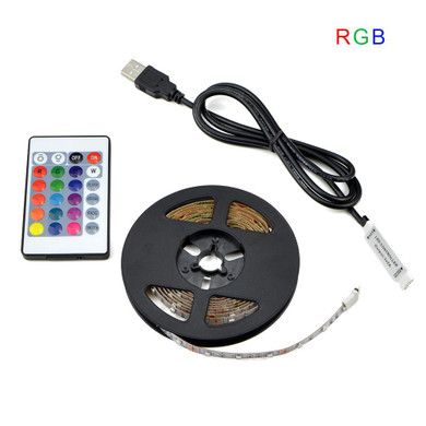 IP20 / IP65 Waterproof DC5V USB Powered LED Strip light 50CM 1M 2M 3528 RGB Decor lampTape For LCD Monitor TV Backgroud lighting