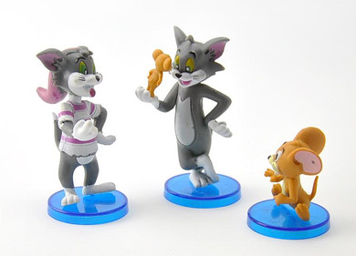 9pcs/lot Cartoon Tom and Jerry Action Figures Tom Jerry Spike PVC Action Figures Toys Model For Kids Gifts