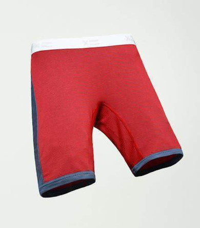 9" Boxer Briefs - Poly Air Red Stripes