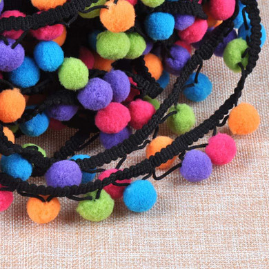 9 design 15mm Pompon Ball Trims Ribbon DIY Sewing Accessory Lace decoration 2 yard/lot DIY CP1542