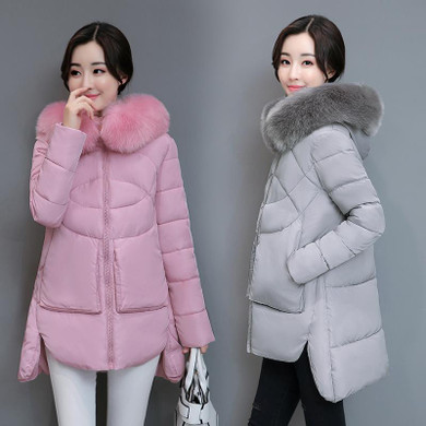 MECEBOM Women's Jacket Winter 2017 New Medium-Long Cotton Parka Plus Size Coat Slim Ladies Casual Clothing
