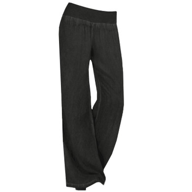 MCCKLE Women Oversized Wide Leg Pants Plus Size Jeans 2018 Summer Elastic Waist Casual Loose Denim Pants Solid Flared Trousers