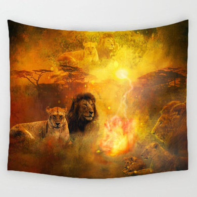 Lion Pride Tapestry
