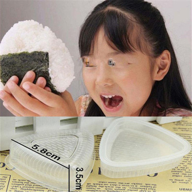 LINSBAYWU 2PCS/Set Triangle Form Sushi Mold Onigiri Rice Ball Bento Press Maker Mold DIY Tool