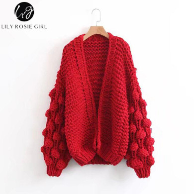 Cozy Hand Knitted Women's Cardigan - Autumn Winter Style