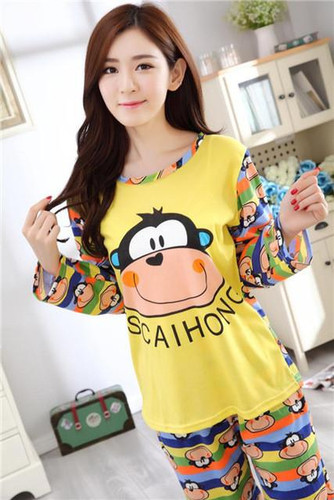 Lily Autumn Winter Cute Beer & Dog Pajamas for Women