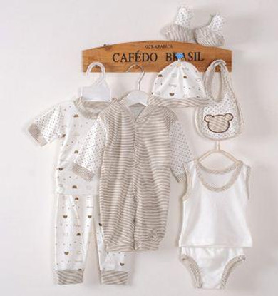 2018 Newborn Baby Clothes 100% Cotton Baby Rompers Hats Gloves Bibs Baby Clothing Sets For 0-9Month Infant Jumpsuit Gifts