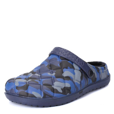 Men's Fine Zero Camouflage Indoor Slippers - Lightweight Winter Warm Home Slides, Size 45 House Shoes