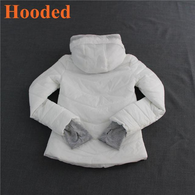 FICUSRONG Winter Jacket Women Cotton Short Jacket 2017 New Girls Padded Slim Hooded Warm Parkas Stand Collar Coat Female Autumn