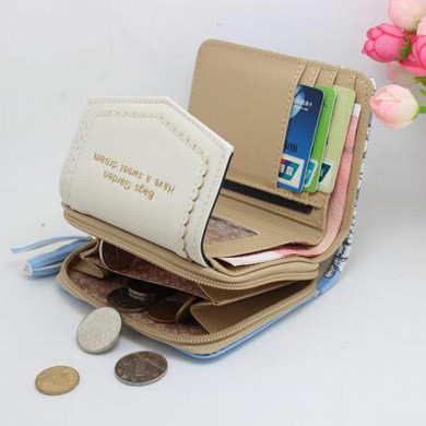 New High Quality Tassel Women Wallet Vintage Flower Printing Lady Classy Design For Female Wallet Lady Purses Coin Bags ls8736/l