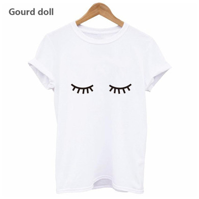 NEW Harajuku eyebrow printing T-shirts for women female short O-Neck fashion tops kawaii black/white women tops tumblr plus size NEW Harajuku eyebrow printing T-shirts for women female short O-Neck fashion tops kawaii black/white women tops tumblr plus size