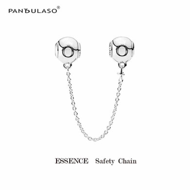 Sterling-Silver-Jewelry Charms Silver Essence Safety Chain Fits Jewelry Making Bracelet For Woman DIY 2MM Hole Beads