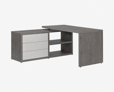 Sten 55" Desk With Storage Return