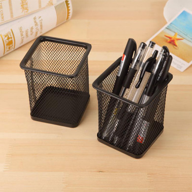 Stationery Office Metal Grid Square Multifunctional Pen Desktop Office Storage Fashion Ornaments