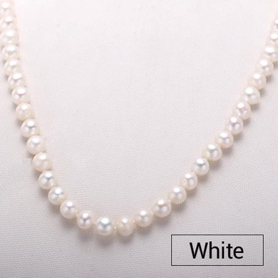 DAIMI 6-7MM Natural Freshwater Pearl Necklace White Pearl Single Necklace For Women Choker Necklace