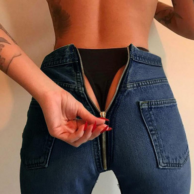 CWLSP Spring Summer High Waist Jeans For Women 2018 Back Zipper Skinny Pencil Denim Pants Elastic Stretched Trousers QL3333