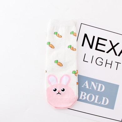 Cute Women Socks Happy Cartoon Animal Cat/Fox/Dog sokken Sock Harajuku Design Cotton Girl Socks calcetines