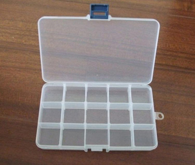 Velishy 1PCS Earring Jewelry Bin Case Container Sewing box Adjustable 12 Compartment Box