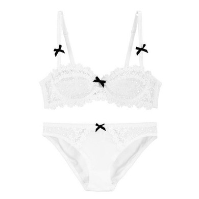 Ultrathin underwear lace transparent sexy bra set women plus size Half Cup bra and panty sets C cup brassiere white lingerie set Ultrathin underwear lace transparent sexy bra set women plus size Half Cup bra and panty sets C cup brassiere white lingerie set