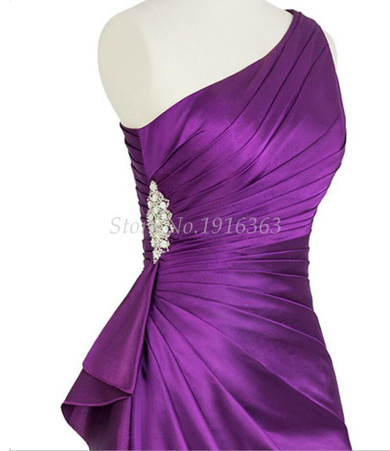 ANTI Free Shipping 2016 Purple Bridesmaid Dresses Pleat Plus Size Vestido De Festa De Casamento Long Party Dress Formal Gowns