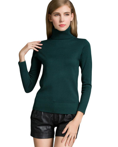 Anself Fashion Winter Ribbed Knitted Sweater Turtleneck Slim Long Sleeve Women Sweaters And Pullovers Casual Jumper Top Knitwear